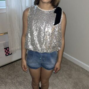 Zara girls sequin top. 9-10 yrs